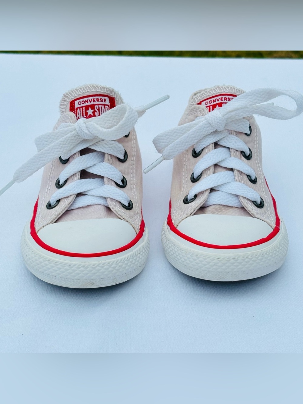 Converse Chuck Taylor All Star Ox Toddler Low Top Sneakers 8 Soft Pink Canvas - Picture 4 of 16